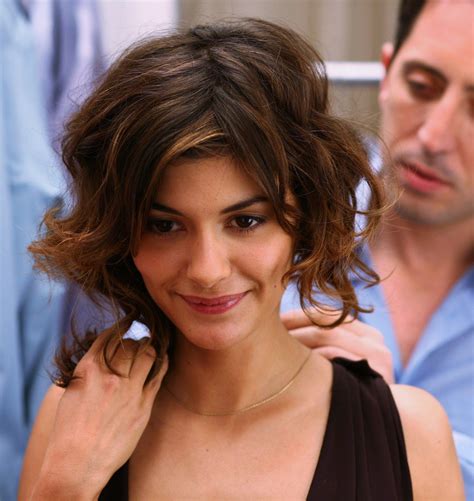 audrey tautou curly hair chanel|audrey tautou pinterest.